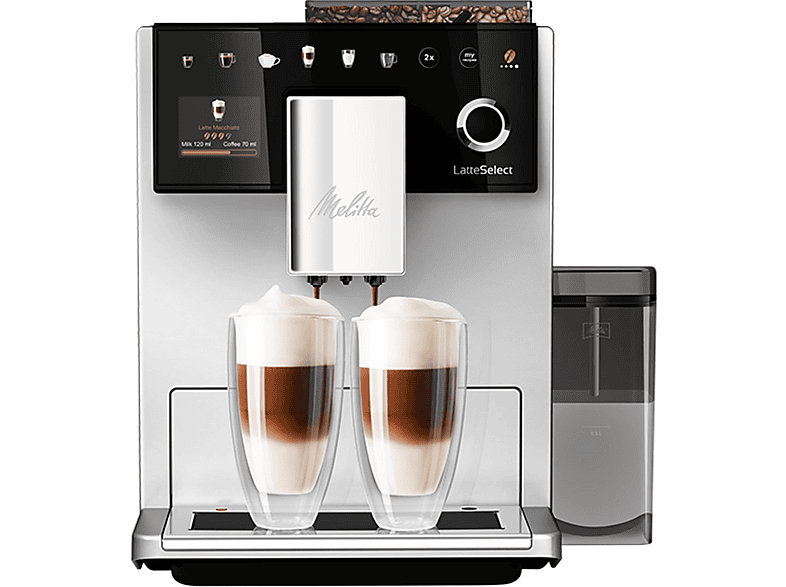 Máquina espresso - MELITTA Latte Select, 15 bar, 1400 W, Plata