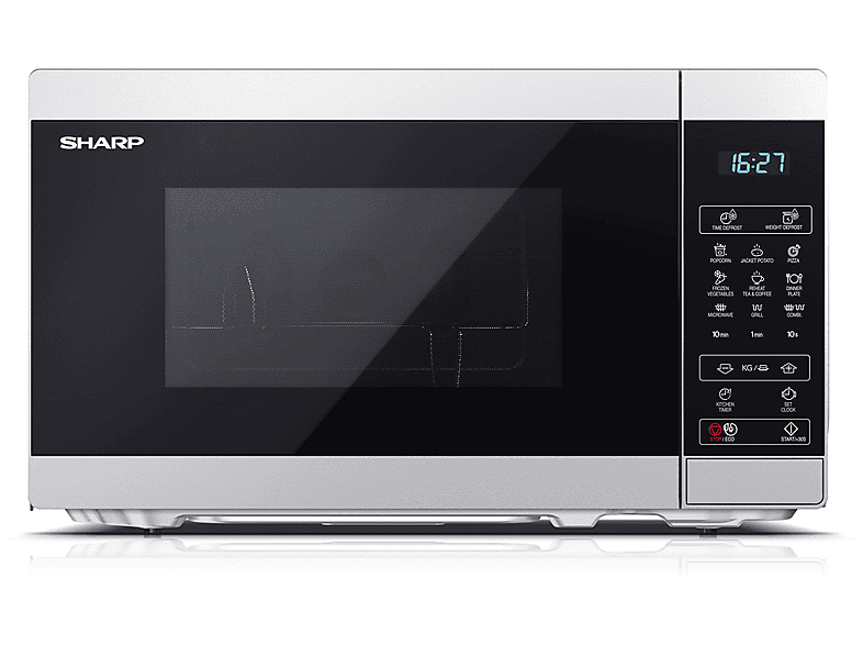 Microondas libre instalación - SHARP YC-MG02ES, 800 W, 11 potencia, 20 l, Inox — foto 1