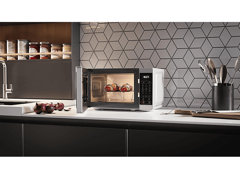 Microondas libre instalación - SHARP YC-MG02ES, 800 W, 11 potencia, 20 l, Inox — foto 9