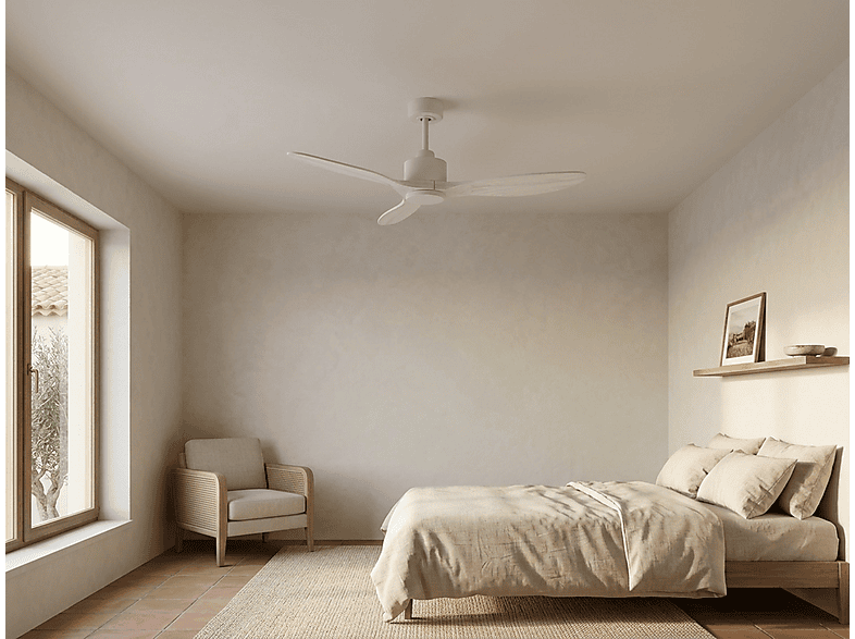 Ventilador de techo - PURLINE SantoriniD132C03LED64947, 18 W, 6 velocidades, Blanco — foto 7