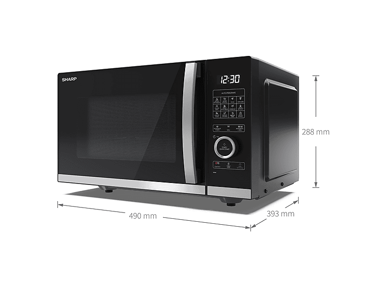 Microondas libre instalación - SHARP YC-QG234AE-B, 900 W, 10 potencia, 23 l, Inox — foto 5