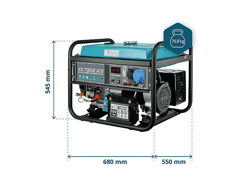 Generador de energía - KÖNNER & SÖHNEN KS 7000E ATS — foto 7