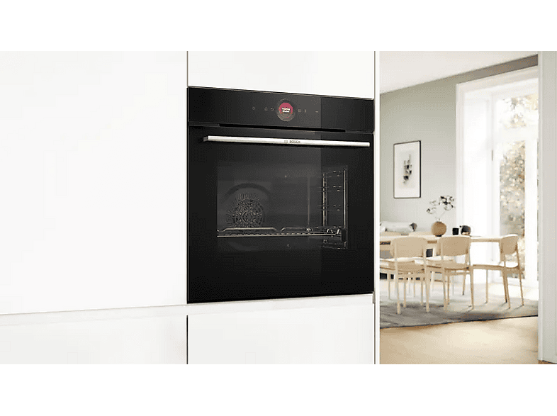 Horno compacto - Bosch HBG774KB1, Serie 8, Multifunción, Pirolítico, 71 l, 54.9 cm, Negro — foto 3