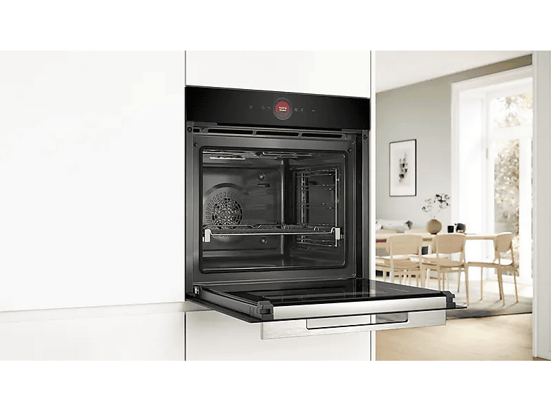 Horno compacto - Bosch HBG774KB1, Serie 8, Multifunción, Pirolítico, 71 l, 54.9 cm, Negro — foto 4