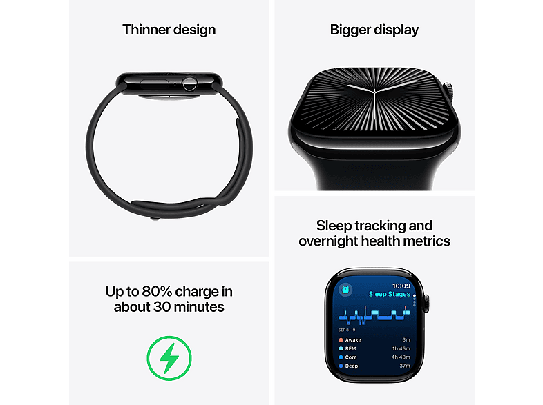 Smartwatch - APPLE Watch  Series 10 Watch Series 10, M/L, Titanio, Oro (Ref. 149877087) — foto 3