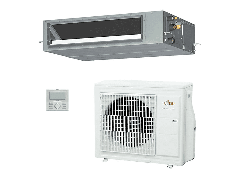 Aire acondicionado por conductos - FUJITSU ACY71-KA SPLIT CONDUCTO +C+F, 5847 fg/h, Función Inverter, Blanco