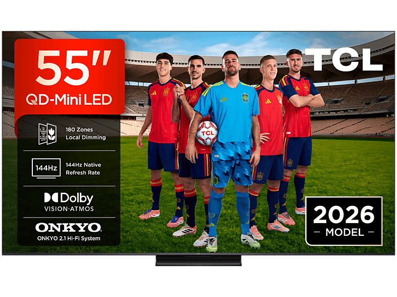 TV QD-Mini LED 55" - TCL 55C6K PRO, UHD 4K, TCL AiPQ Pro Processor (MT9653), Smart TV con Google TV, Dolby Vision-Atmos, Negro — foto 1