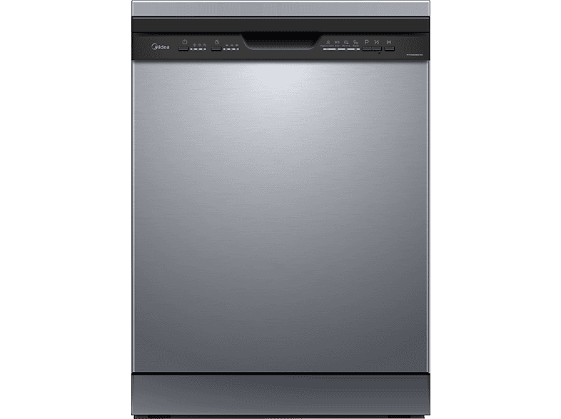 Lavavajillas - Midea MFD60S080X, 12 Servicios, 4 Programas, Ancho 59.8 cm, Inicio Diferido, Inox