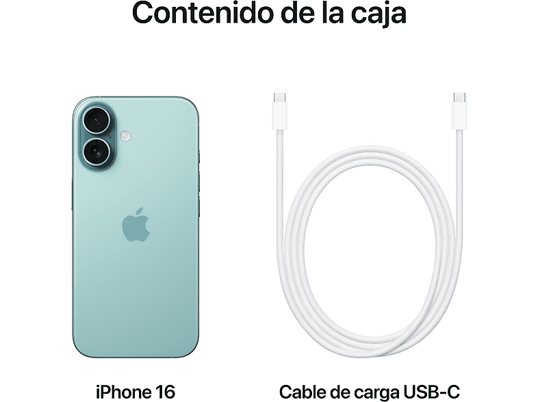 Apple iPhone 16, Verde azulado, 128 GB, 5G, 6.1 " OLED Super Retina XDR, Chip A18 Bionic, iOS — foto 9