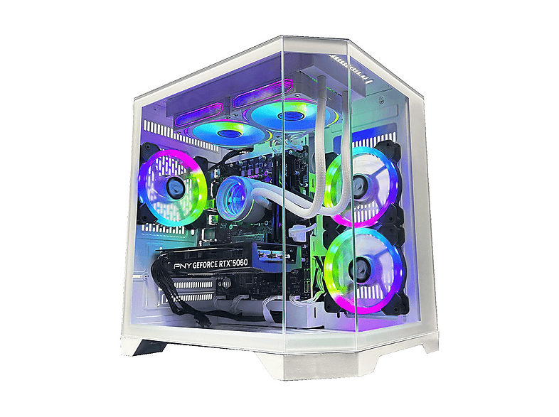 PC Gaming - NITROPC Avanzado, AMD Ryzen 5 5600X (6 núcleos, 12 hilos | 3,60 GHz hasta 4,60 GHz), 16 GB RAM, 1 TB SSD, GeForce RTX™ 3050, Windows 11 Pro, Blanco — foto 1