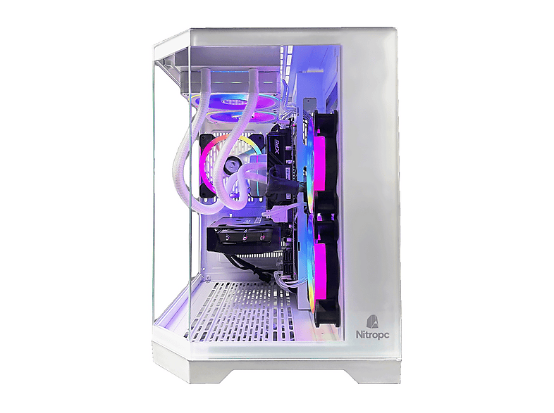 PC Gaming - NITROPC Avanzado, AMD Ryzen 5 5600X (6 núcleos, 12 hilos | 3,60 GHz hasta 4,60 GHz), 16 GB RAM, 1 TB SSD, GeForce RTX™ 3050, Windows 11 Pro, Blanco — foto 4
