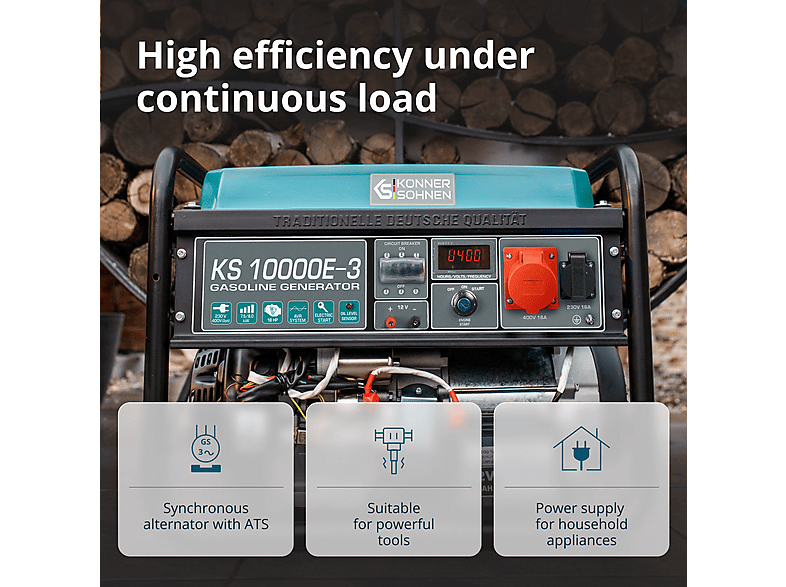 Generador de energía - KÖNNER & SÖHNEN KS 10000E-3 — foto 5