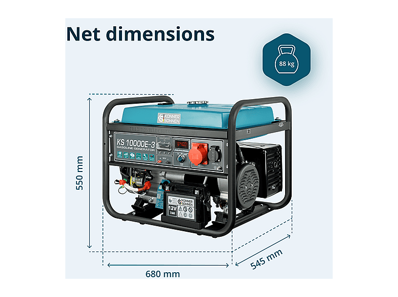 Generador de energía - KÖNNER & SÖHNEN KS 10000E-3 — foto 9