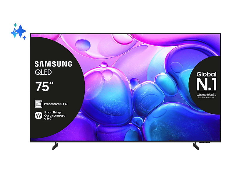 TV QLED 75" - SAMSUNG QE75Q6FAAU, UHD 4K, Smart TV, Negro — foto 2