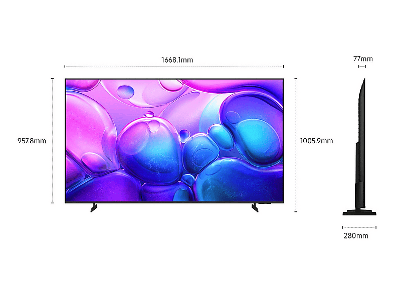 TV QLED 75" - SAMSUNG QE75Q6FAAU, UHD 4K, Smart TV, Negro — foto 4