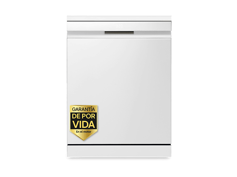 Lavavajillas - LG DF587HHS, 14 servicios, 10 programas, 60 cm, QuadWash™, Tercera Bandeja, ThinQ™, Blanco Marfil