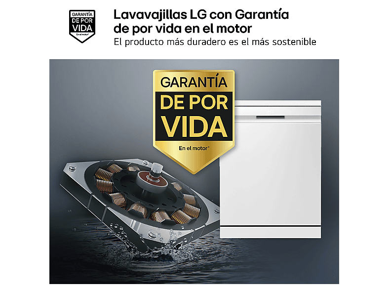 Lavavajillas - LG DF587HHS, 14 servicios, 10 programas, 60 cm, QuadWash™, Tercera Bandeja, ThinQ™, Blanco Marfil — foto 4