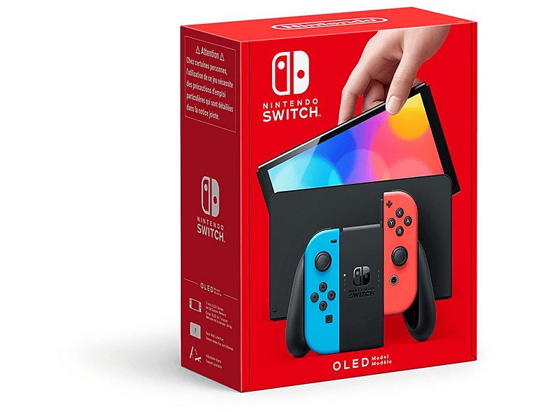 Consola - Nintendo Switch OLED, 7", Joy-Con, 64 GB, Azul y Rojo Neón — foto 3