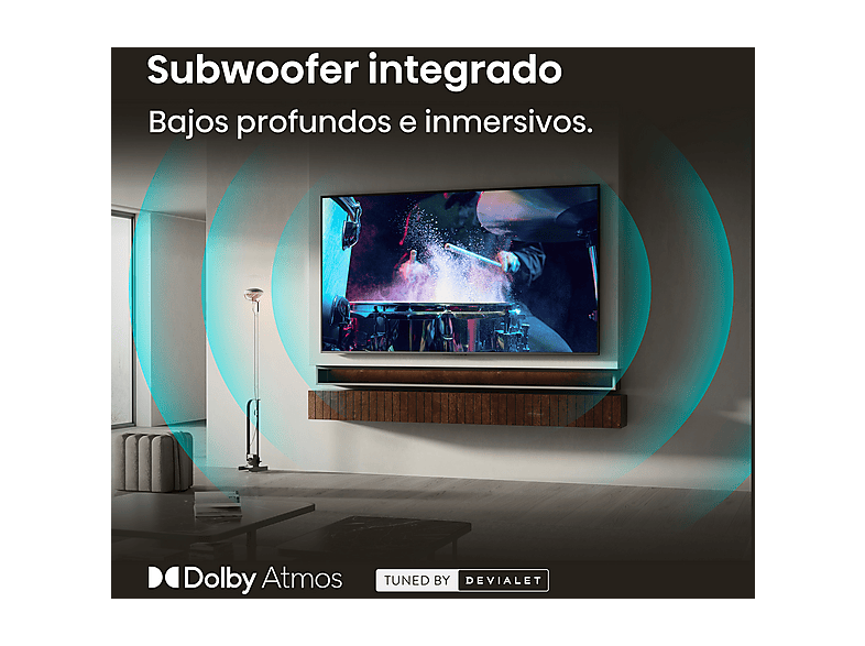 TV Mini LED 85" - Hisense 85E8S, UHD 4K, Quad Core / MT9618, Total HDR, Subwoofer integrado, IA 4K, Negro — foto 10