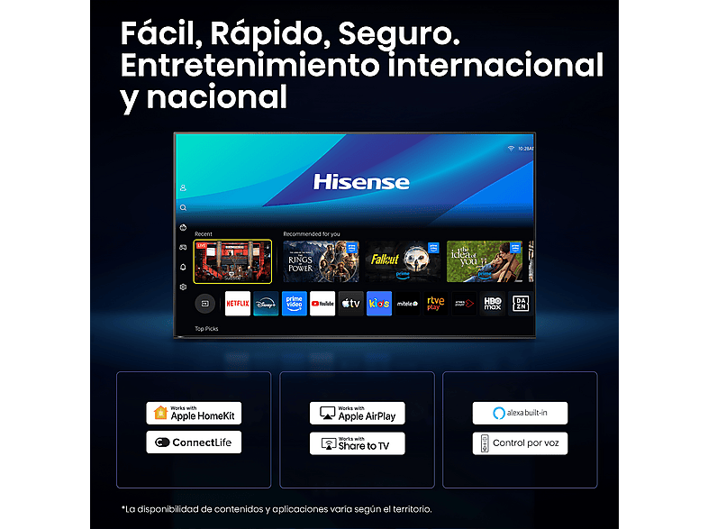 TV Mini LED 85" - Hisense 85E8S, UHD 4K, Quad Core / MT9618, Total HDR, Subwoofer integrado, IA 4K, Negro — foto 14