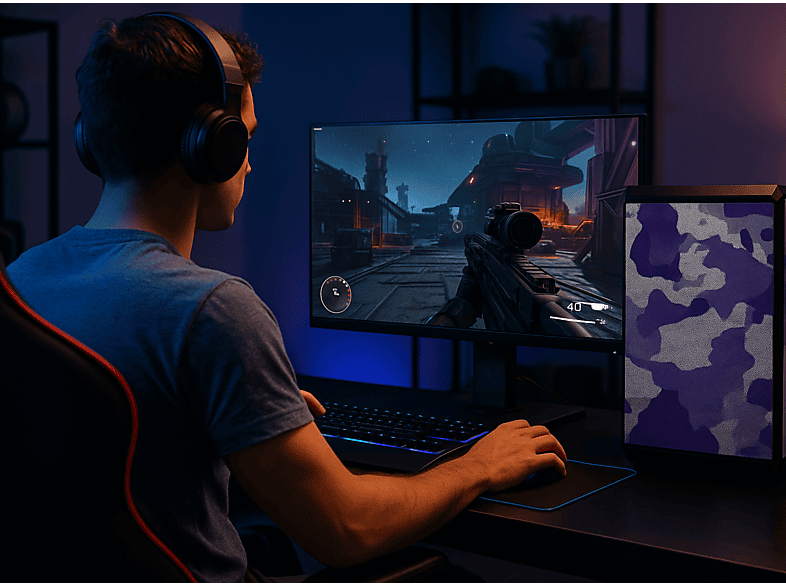 PC Gaming - BLEU JOUR GHOST, Intel® Core™ i5-12400F, 16 GB RAM, 1 TB SSD, GeForce RTX™ 3050, Windows 11 Pro, negro — foto 3