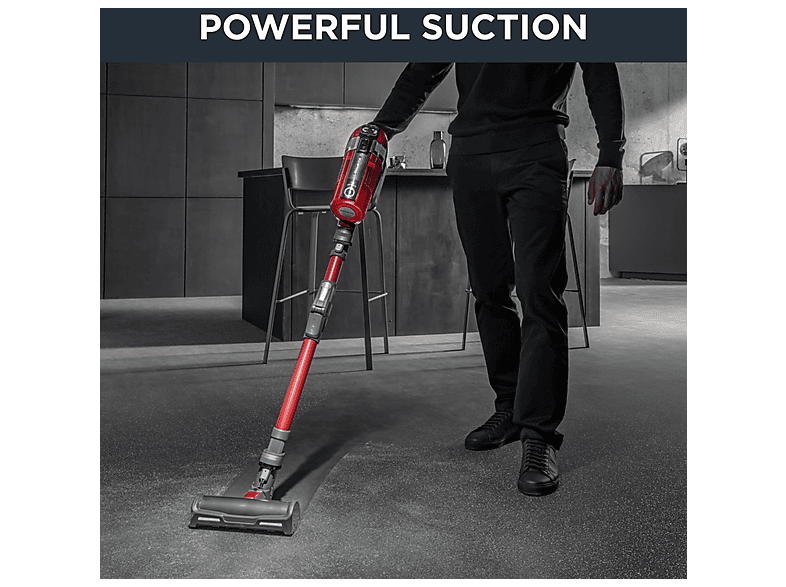 Aspirador escoba - ROWENTA RH9829 X-FORCE 11.50 ANIMAL CARE, 320 W, Potencia de succión 130 AirWatt, Depósito 0,9 l, Autonomía 45 min, Rojo — foto 4