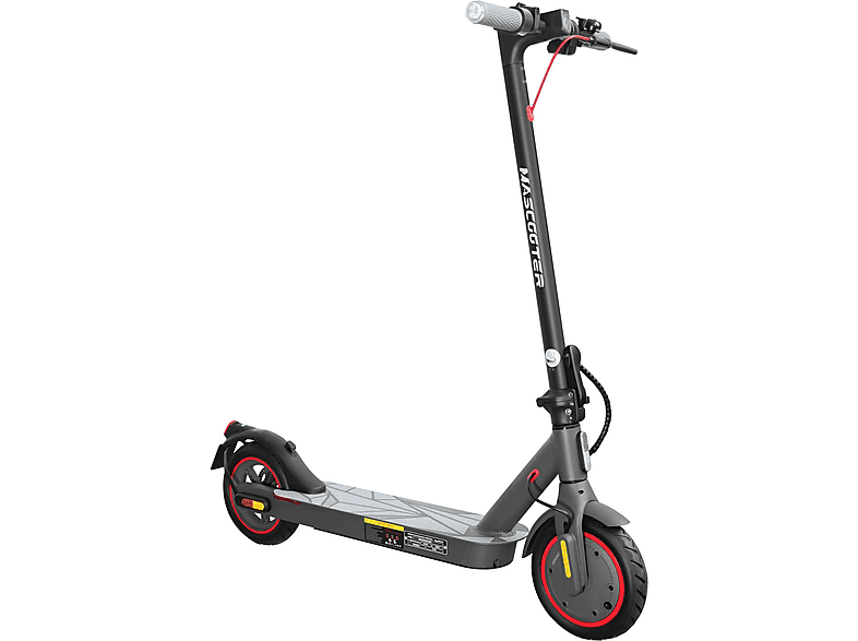 Patinete eléctrico - MASCOOTER S1 Homologado, Pot. máx. 600 W, Carga máx. 100 kg, 20 km autonomía, 5200 mAh, Combinado negro y gris
