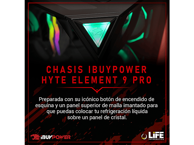 PC Gaming - IBUYPOWER Master Eminence Lite, Ryzen 7 8700F, 16 GB RAM, 1 TB SSD, GeForce RTX™ 5070, Windows 11 Home, Negro — foto 7