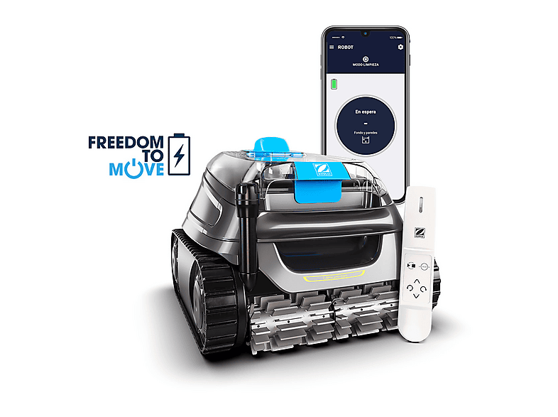 Robot limpiafondos  - Zodiac - Freedom + Control Robot limpiafondos sin cable para piscina ZODIAC, Gris