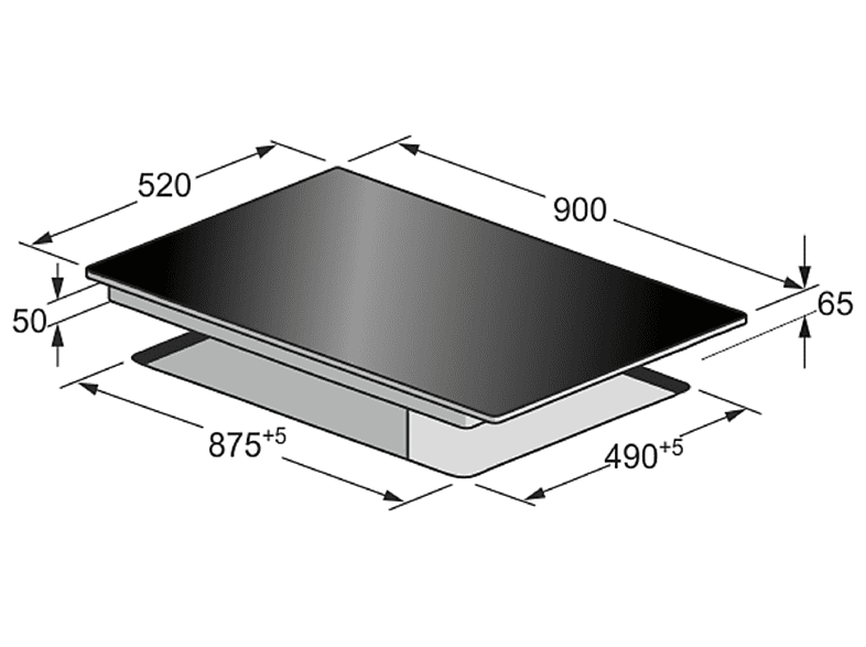 Placa de inducción - KAISER KCT 97 FI LaPerle/2, 5 zonas, 90 cm, Negro — foto 3