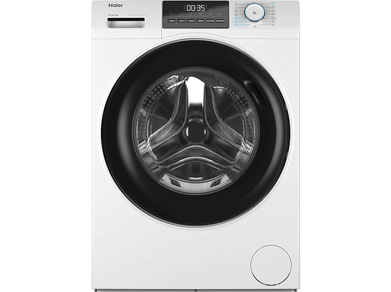 Lavadora carga frontal - Haier I-Pro Series 1 HW80-BP14929A-S, 8 kg, 1400 rpm, Motor Inverter, Función Vapor, Antibacterias, Blanco