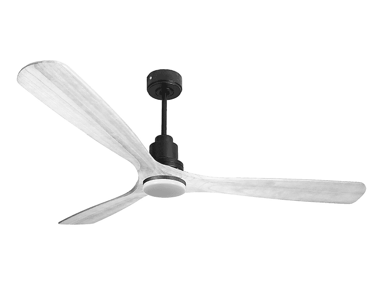 Ventilador de techo - PURLINE MadeiraD166C04LED64646, 18 W, 6 velocidades, Negro