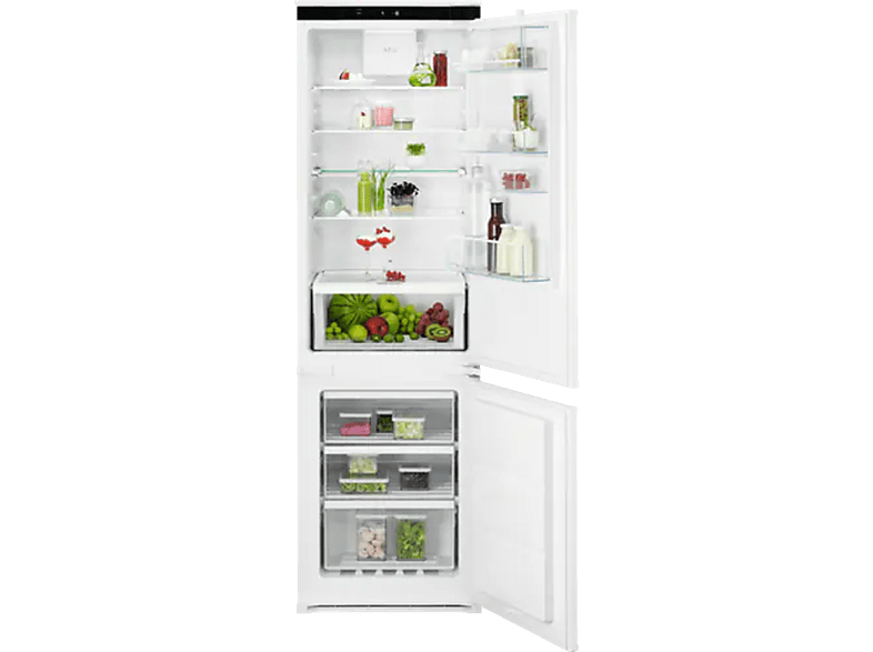 Frigorífico combi - AEG OSC7G181ES, No Frost, Ventilación radial, Congelador No Frost, Altura 177,2 cm, Capacidad 256 l, Blanco