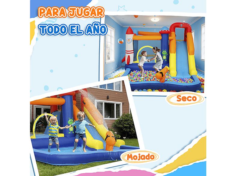 Castillo hinchable infantil - AIYAPLAY 346-017V90MX, a partir de 3 año(s), Multicolor — foto 5