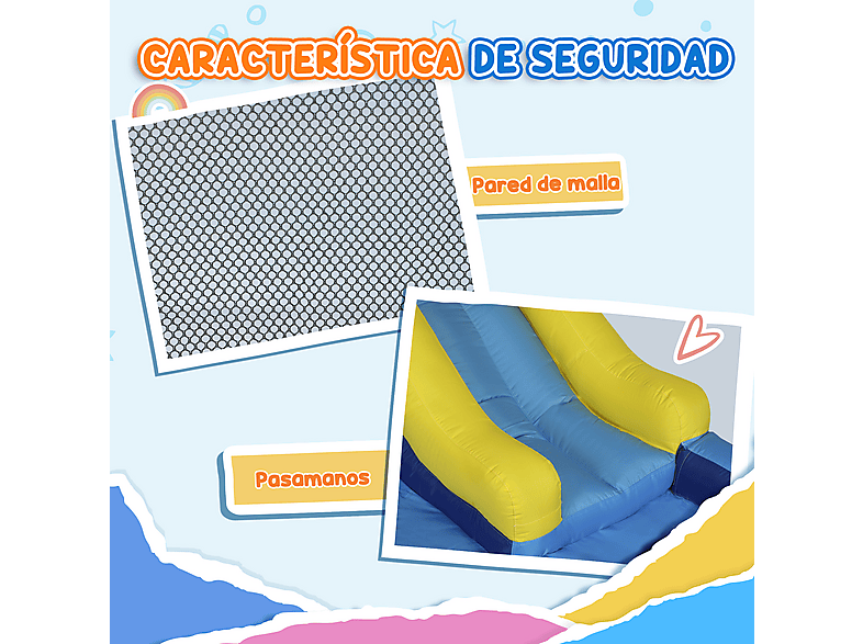 Castillo hinchable infantil - AIYAPLAY 346-017V90MX, a partir de 3 año(s), Multicolor — foto 6