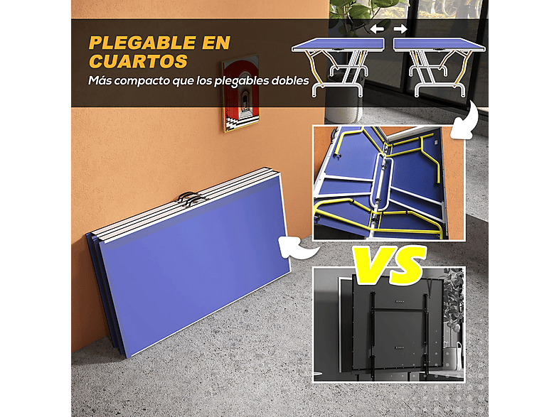 Mesa de Ping-Pong - SPORTNOW A90-352V00BU, a partir de 5 año(s), Azul — foto 7