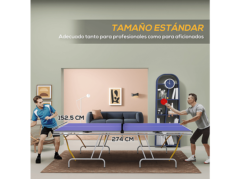 Mesa de Ping-Pong - SPORTNOW A90-352V00BU, a partir de 5 año(s), Azul — foto 8