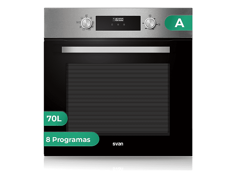 Horno multifunción - SVAN SHM8700DX, Libre instalación, 70 l, 59,5 cm, Inox