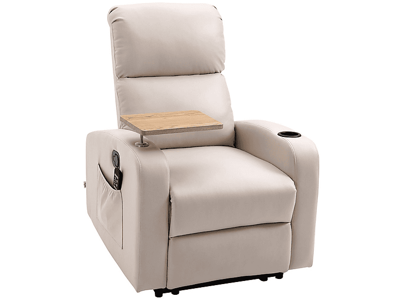 Sillón de masaje - HOMCOM 700-156V90LG, Beige