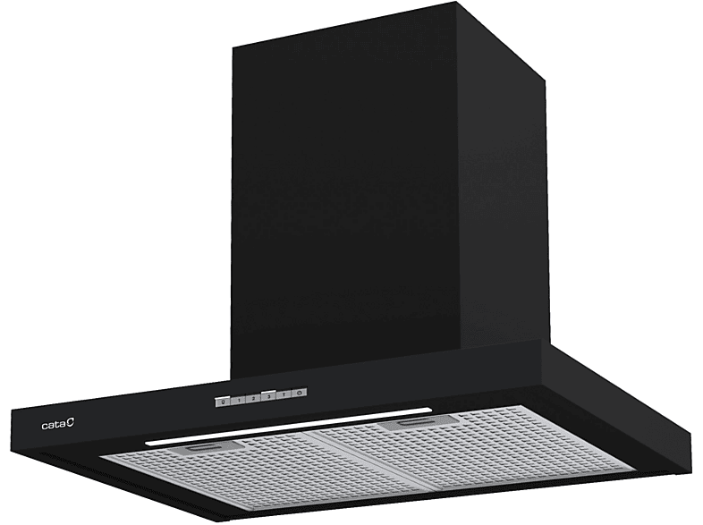 Campana decorativa - CATA SYGMA 7010 BK, 4 velocidades, 802 m³/h, 70 cm, Negro — foto 1