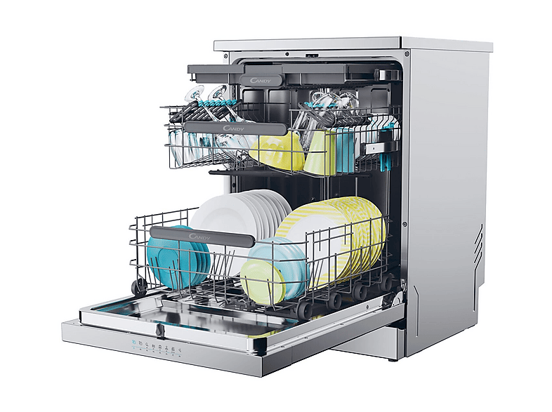 Lavavajillas - Candy Rapido' CF 5C7F1X, 15 servicios, 8 programas, Inicio Diferido, Motor Inverter, 60 cm, Conectividad Wi-Fi, Inox — foto 5