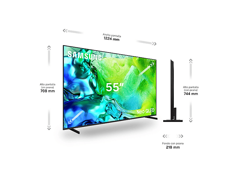 TV Neo QLED 55" - Samsung TQ55QN80HAUXXC, UHD 4K, NQ4 AI Gen2, Smart TV, DVB-T2 (H.265), Negro — foto 12
