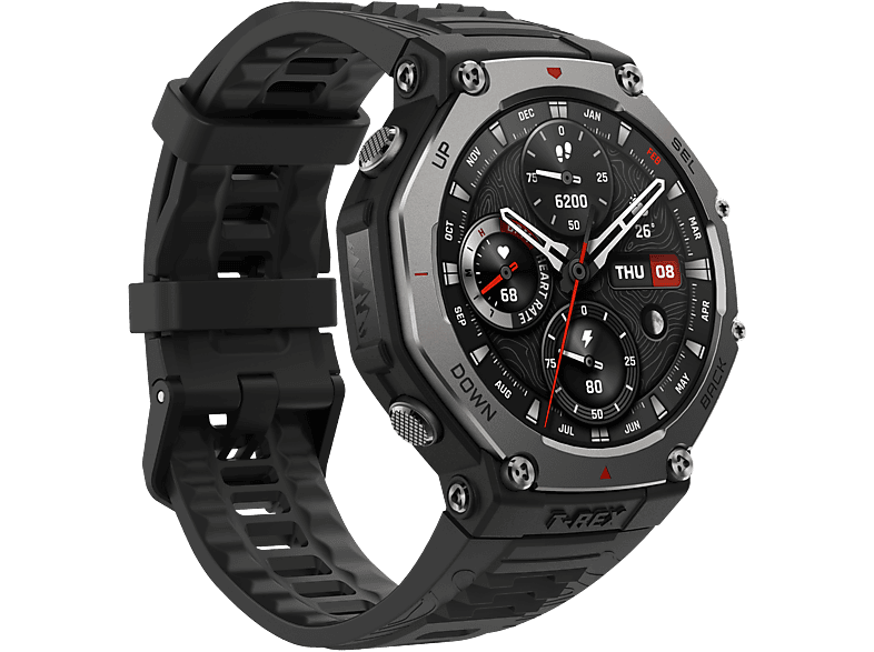 Smartwatch - Amazfit T-Rex 3, 1.5" AMOLED, Táctil, 27 días Autonomía, Silicona, Compatible iOS/Android, Onyx — foto 1