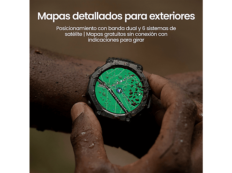 Smartwatch - Amazfit T-Rex 3, 1.5" AMOLED, Táctil, 27 días Autonomía, Silicona, Compatible iOS/Android, Onyx — foto 7