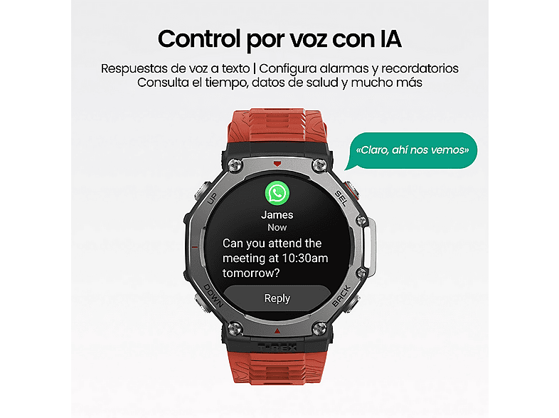 Smartwatch - Amazfit T-Rex 3, 1.5" AMOLED, Táctil, 27 días Autonomía, Silicona, Compatible iOS/Android, Onyx — foto 8