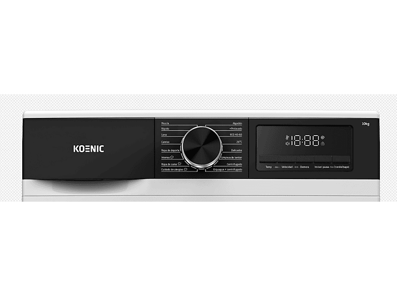 Lavadora carga frontal - KOENIC KWM 10163, 10 kg, 1400 rpm, 16 Programas, Blanco — foto 8