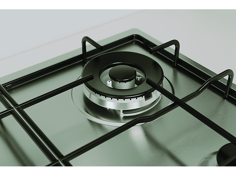 Placa de gas - INDESIT THP 642 W/IX/I 1, 4 zone(s) zonas, 58 cm, Acero inoxidable — foto 4