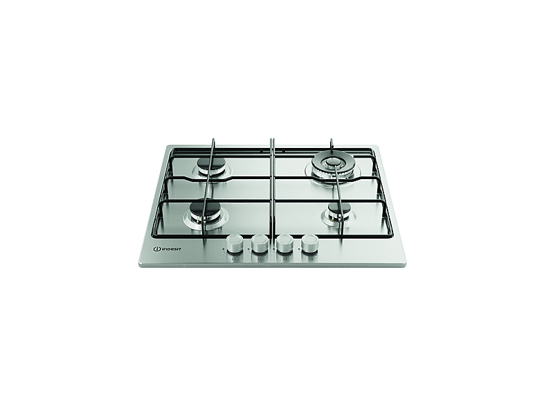 Placa de gas - INDESIT THP 642 W/IX/I 1, 4 zone(s) zonas, 58 cm, Acero inoxidable — foto 8