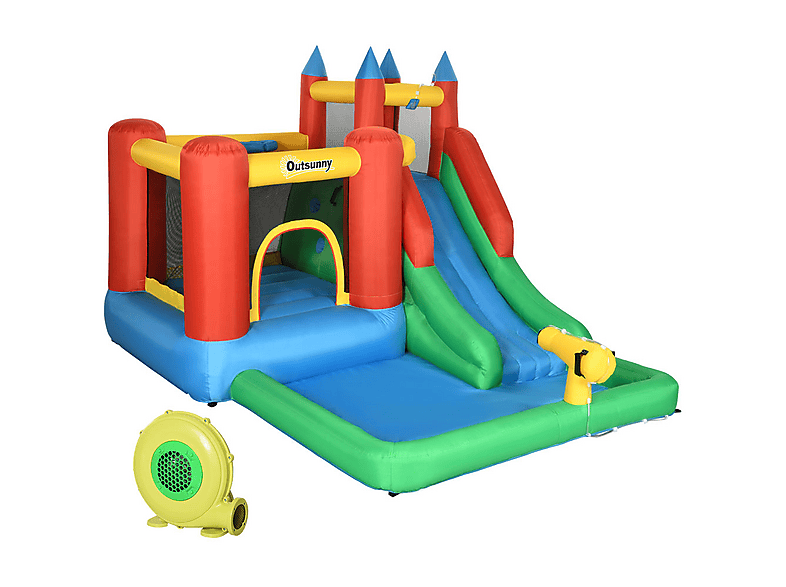 Castillo Hinchable - OUTSUNNY 330x245x215 cm, a partir de 3 año(s), Multicolor — foto 1