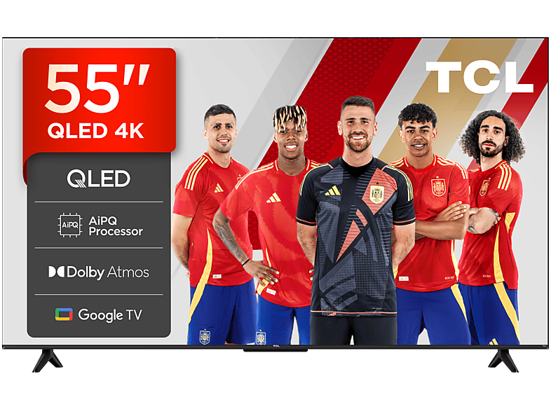 TV QLED 55" - TCL 55T69C, UHD 4K, Procesador AiPQ, Smart TV, DVB-T2, Negro